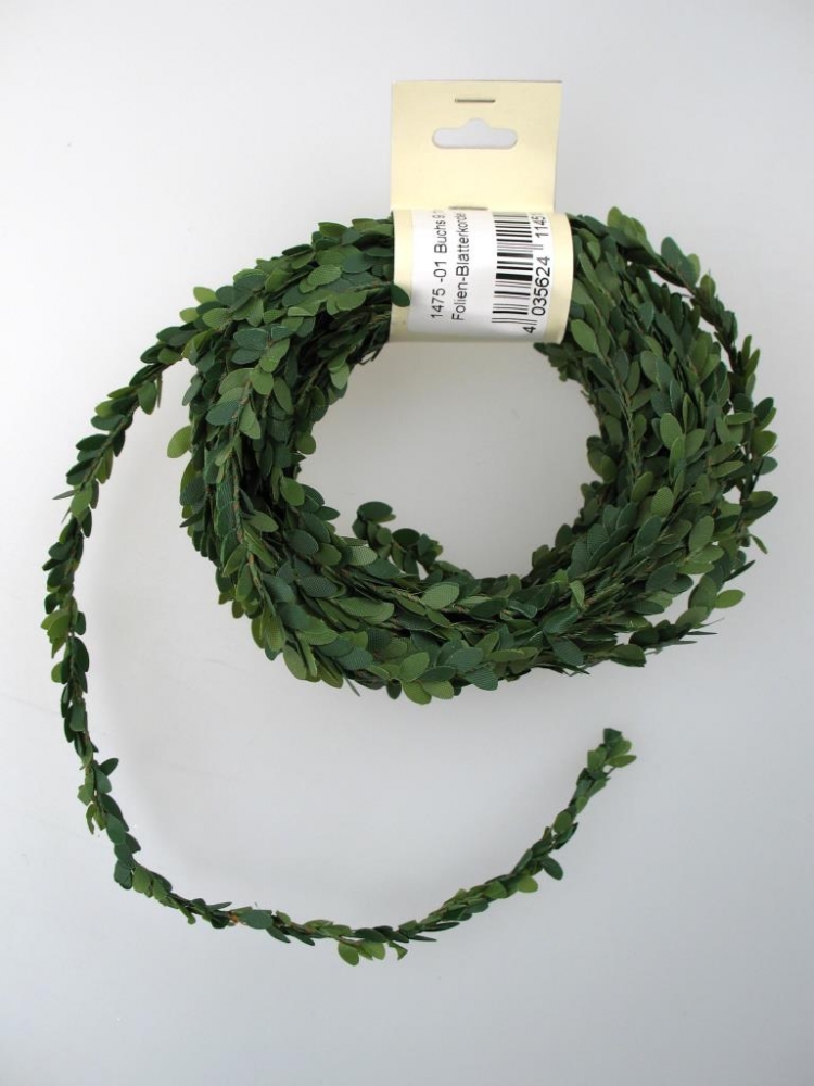 Buchsgirlande Laenge ca. 7,5m gruen 1475-01