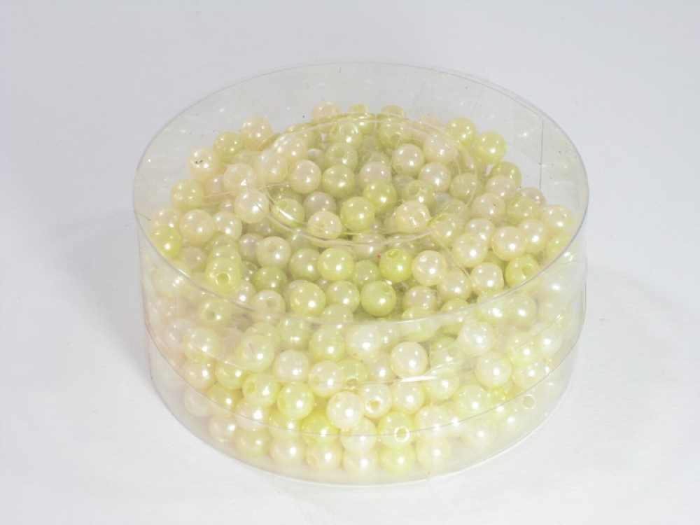 Acrylperlen 6mm 50gr gruen sort. 4569-03