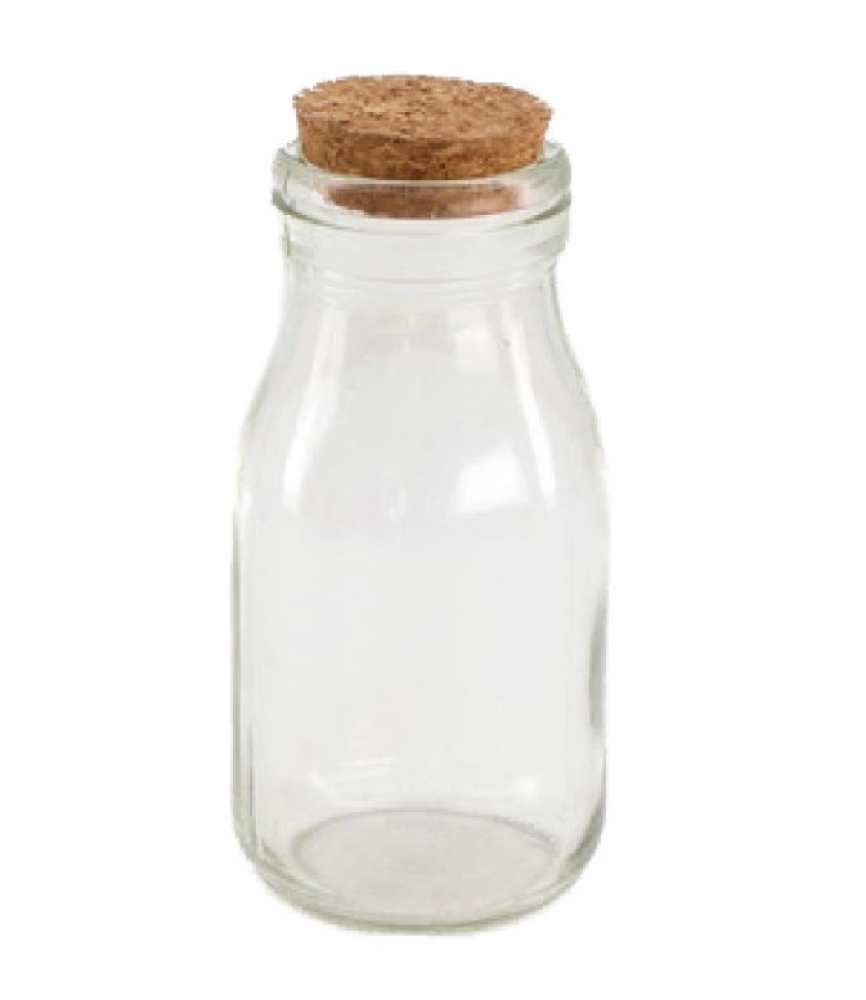 Glasflasche m.Korken D 5,5x12cm klar 49580-205