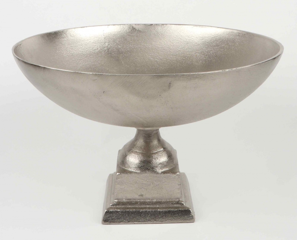 Alu-Schale auf Fuss H27cm D42cm silber 720132-91
