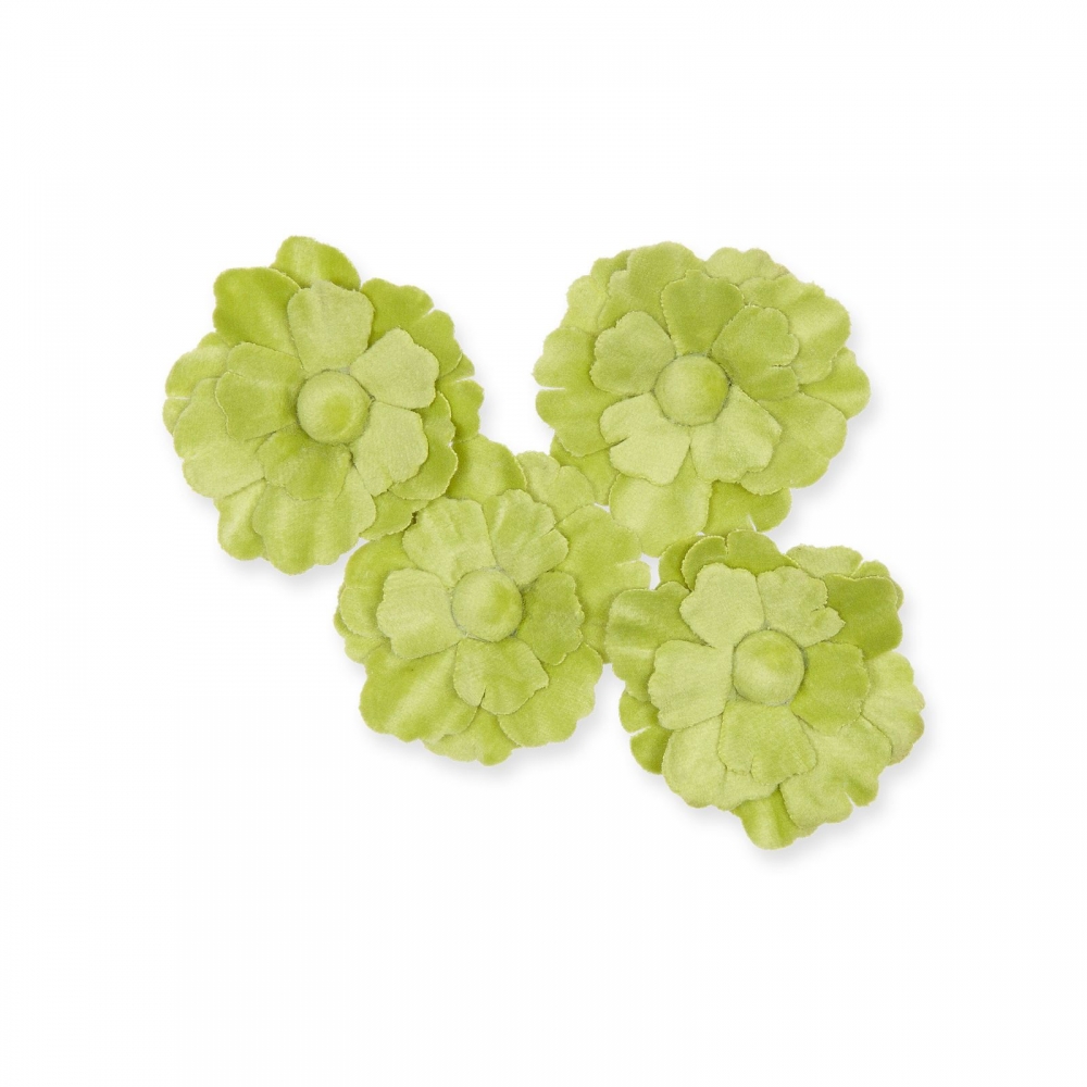 Samt-Blueten Btl mit 4 Stck.fruehlingsgruen 98003-055-563