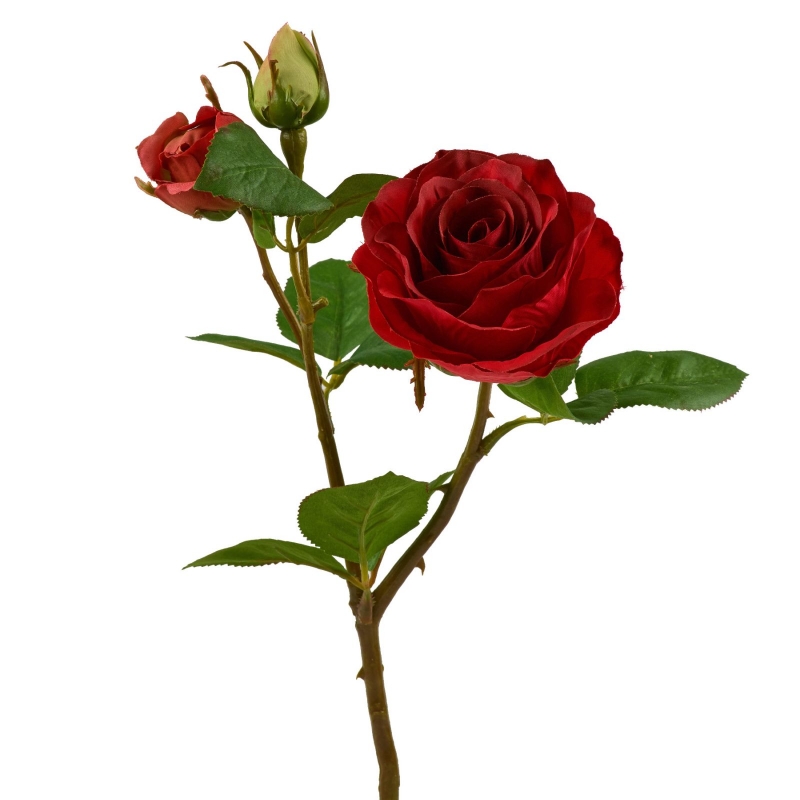 Rosenzweig Länge ca. 49cm rot 120461-26