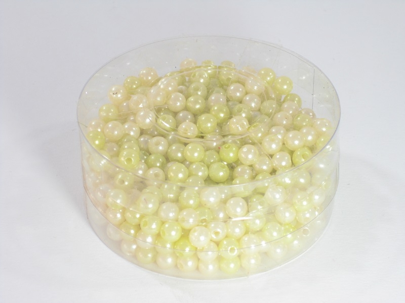 Acrylperlen 6mm 50gr gruen sort. 4569-03